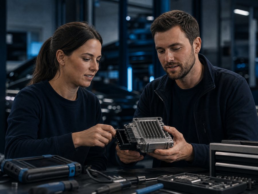 Technische Prüfung eines Bauteils